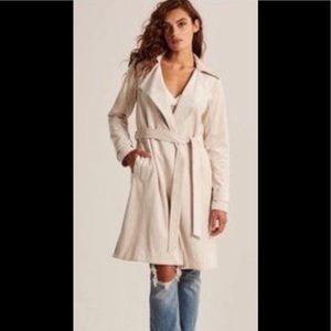 Abercrombie & Fitch  Open Drapey Trench Coat
